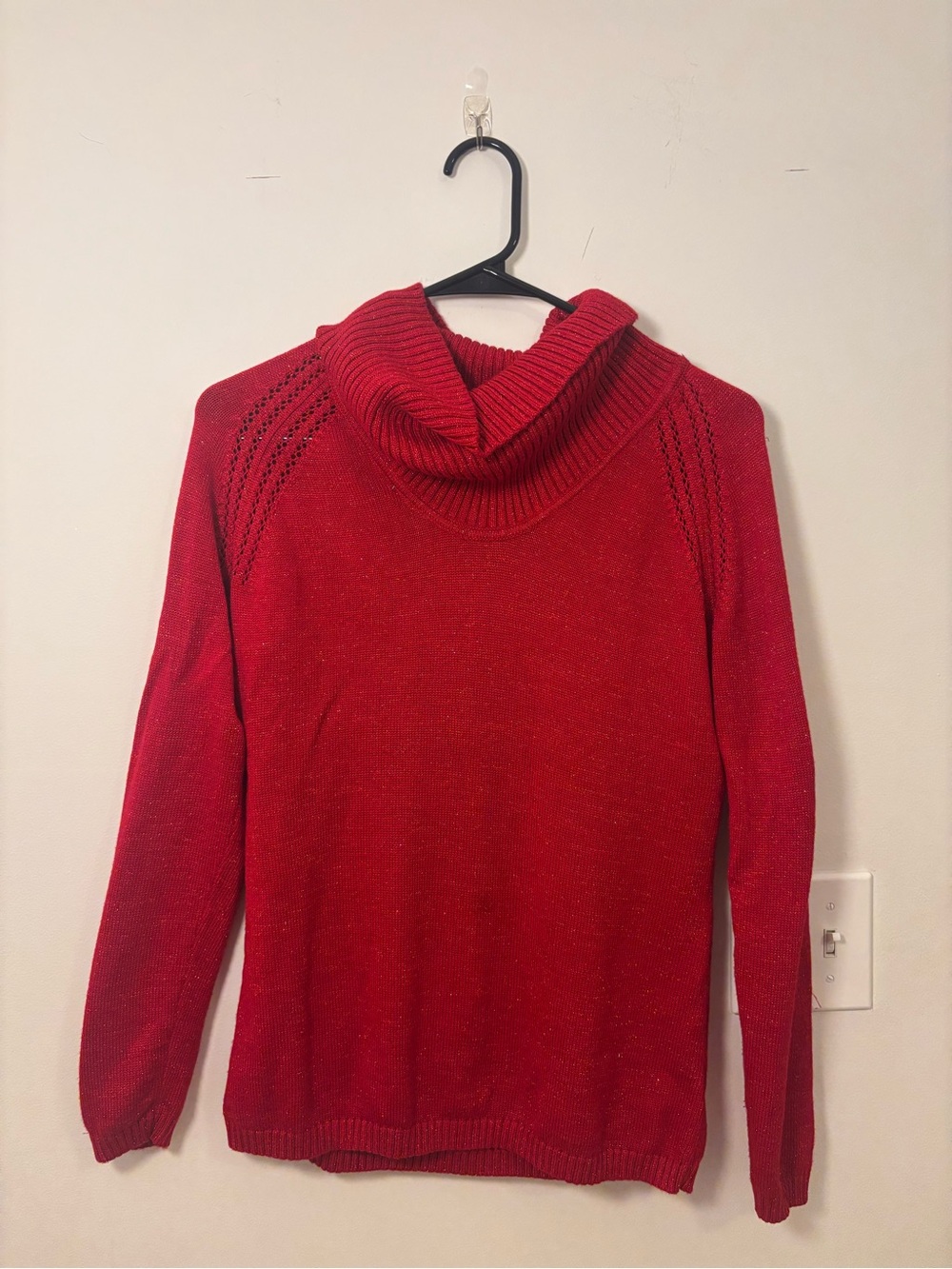Liz Claiborne Red Cowl Neck Sweater